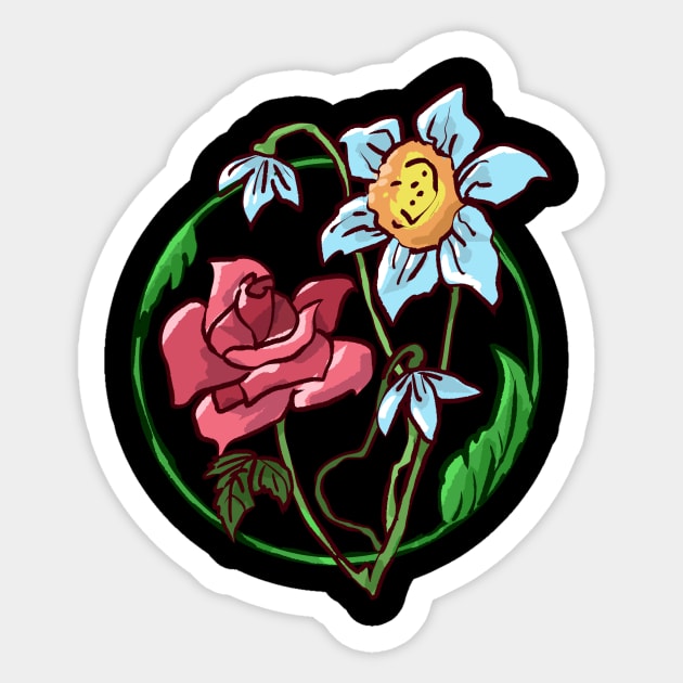 Flower Illustration Sticker by TheBestHumorApparel